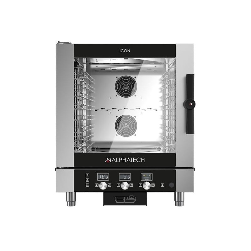 Piec konwekcyjno-parowy ICET071E | automatyczny system myjący | 7x GN 1/1 | 7x 600x400 | Alphatech by Lainox  | sterowanie elek