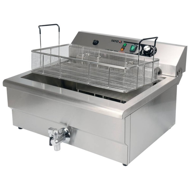 Smażalnik do pączków/faworków/frytek 26,5L z kranem 6kW YATO YG-04641