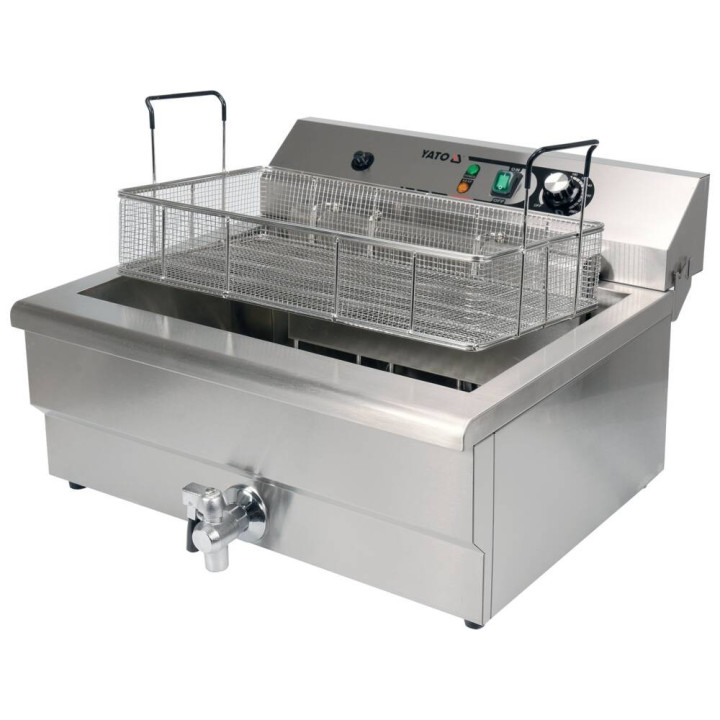Smażalnik do pączków/faworków/frytek 26,5L z kranem 6kW YATO YG-04641