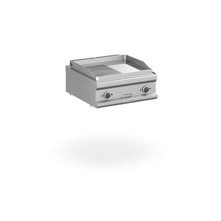 Płyta grillowa elektryczna stołowa 700x700 - 1/2 gładka 1/2 ryflowana chromowana Magistra Plus 700 Wariant podstawowy