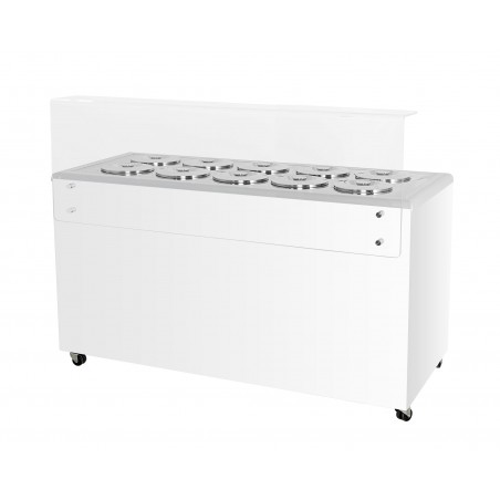 Dystrybutor do lodów | konserwator | retro | 10 tub | okrągłe kuwety | 1503x670x895 mm | GELATO POZETTI 10