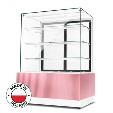 Witryna cukiernicza chłodnicza Dolce Visione Basic 900 BIANCO | 900x690x1300 mm | białe wnętrze