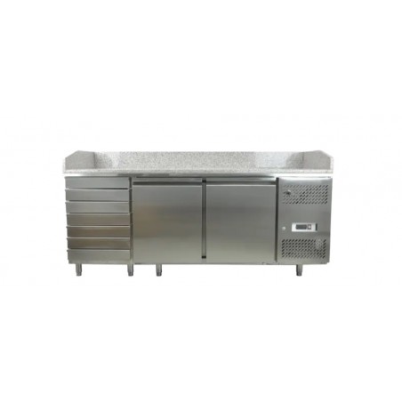 Stół chłodniczy do pizzy 2-drzwiowy z garownikiem EPF3480