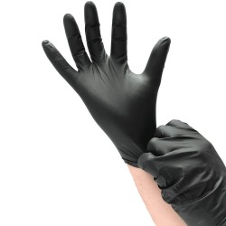 Rękawice jednorazowe | nitrylowe | czarne | rozmiar L | 200 szt, |