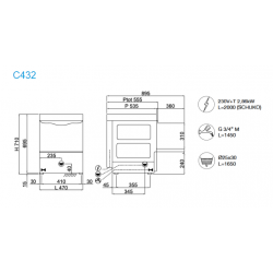 Zmywarka do szkła i talerzy | kosz 400x400 | 230V | panel elektroniczny Advance | KRUPPS CUBE LINE C432