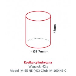 Kostkarka do lodu Hoshizaki IM-100NE-C | 85 kg/24h | chłodzona powietrzem | kostka cylinder | Ø 37x45 mm