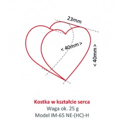 Kostkarka do lodu Hoshizaki IM-65NE-HC-H | 33 kg/24h | chłodzona powietrzem | kostka serce | 40x23x40 mm