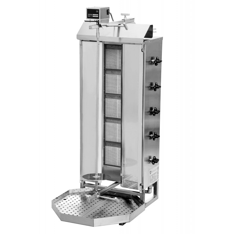 Gyros | opiekacz gazowy do kebaba | 5 palników | wsad 80kg KLG222