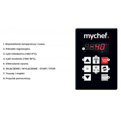 Szybkoschładzarka MYCHILL 10 | schładzarka szokowa | 10xGN1/1 | 2,01 kW | 800x780x1700 mm