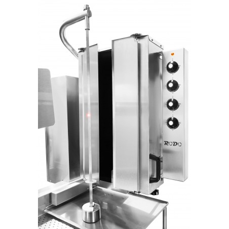 Kebab automatyczny elektryczny | gyros automatyczny | wsad 80 kg | 4 palniki | RODO4E