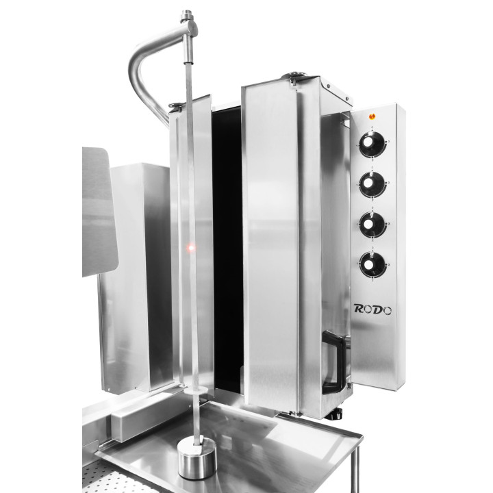 Kebab automatyczny elektryczny | gyros automatyczny | wsad 80 kg | 4 palniki | RODO4E