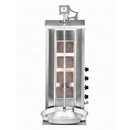 Gyros | opiekacz gazowy do kebaba | 4 palniki | wsad do 60kg | RQ43034 | Linia Budget