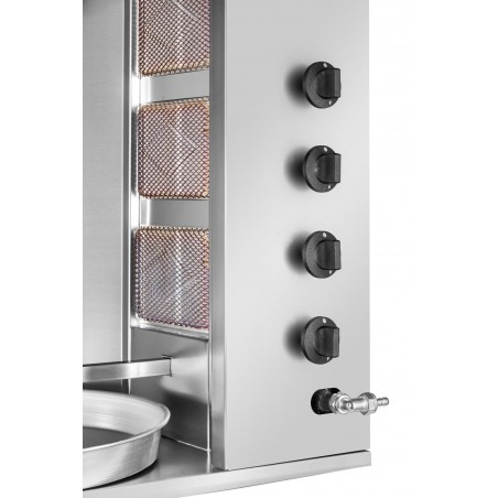 Gyros | opiekacz gazowy do kebaba | 4 palniki | wsad do 60kg | RQ43034 | Linia Budget