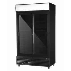 Szafa chłodnicza przeszklona RQ801SL-BLACK | 800l | drzwi przesuwne | czarna (SD801SL)
