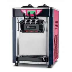 Maszyna do lodów włoskich RQBJ188S-P | nocne chłodzenie | różowa | 2x6 l