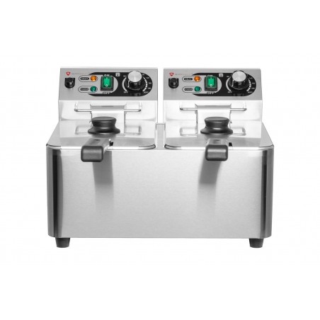 Frytownica elektryczna RQF4L2 | podwójna | 2x 4 l | 2x 2,5 kW