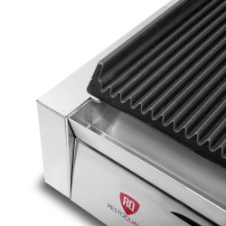 Kontakt grill pojedynczy | ryflowany | Resto Quality | 1,8 kW