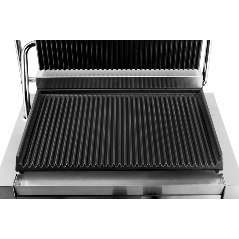 Kontakt grill pojedynczy | ryflowany | Resto Quality | 2,2 kW