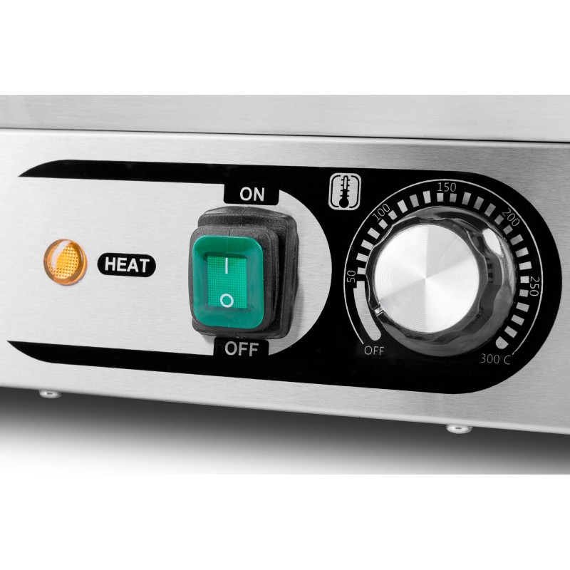 Kontakt grill pojedynczy | ryflowany | Resto Quality | 2,2 kW