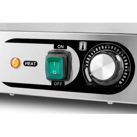 Kontakt grill pojedynczy | ryflowany | Resto Quality | 2,2 kW