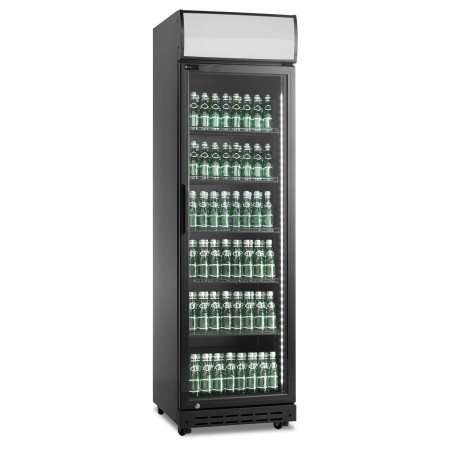 Szafa chłodnicza przeszklona SD420BE | 386 l | czarna (RQ419-BLACK)