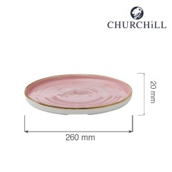 Talerz z wysokim rantem Petal Pink, 260mm