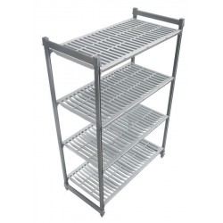 Regał magazynowy Camshelving Basics Plus z kompozytu z 4 wentylowanymi półkami 915x460x1830 mm, Cambro