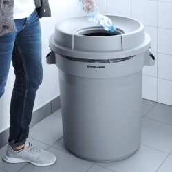 Kontener okrągły na odpady, AmerBox, 120 l 650x550x(H)690