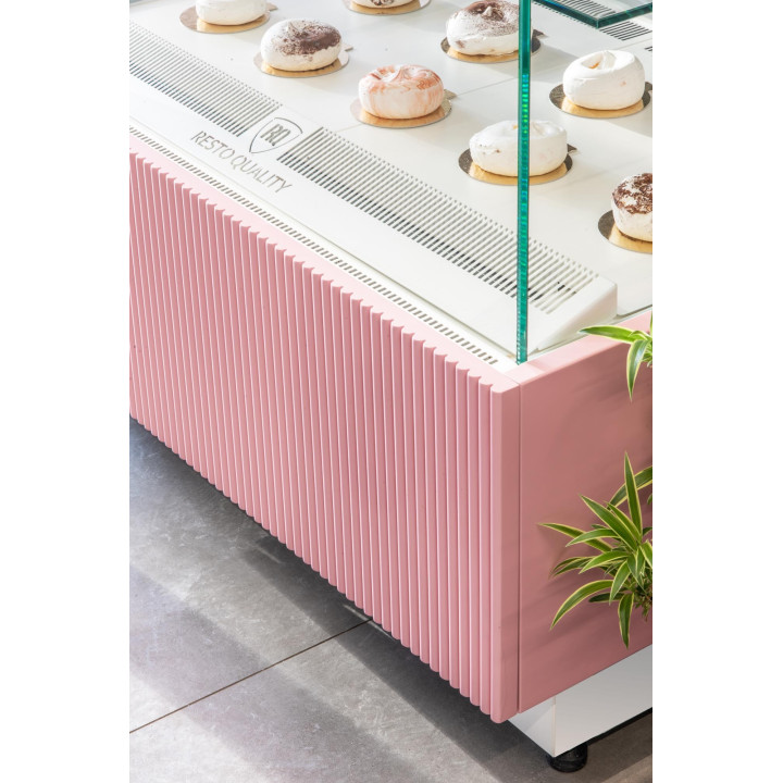 Witryna cukiernicza chłodnicza Dolce Visione Premium 1300 BIANCO | 1300x670x1300 mm