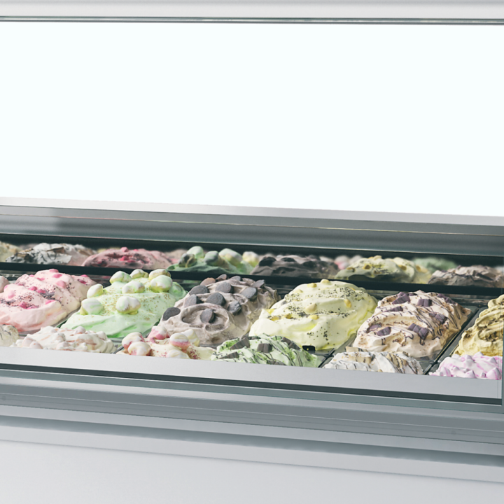 Wentylowana chłodziarka ekspozycyjna na lody gałkowe MILLENNIUM LX12