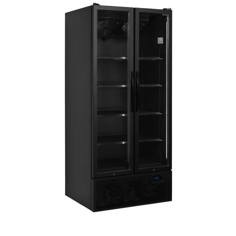 Czarna chłodziarka szafa chłodnicza ekspozycyjna 707L FS890H BLACK