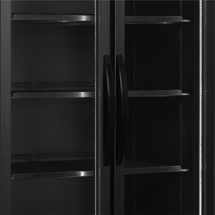 Czarna chłodziarka szafa chłodnicza ekspozycyjna 707L FS890H BLACK