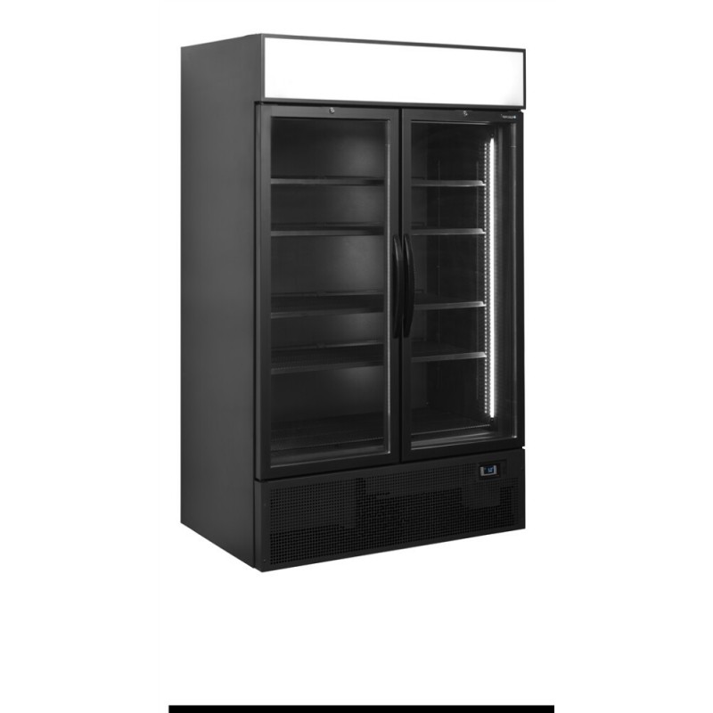 Czarna chłodziarka ekspozycyjna 2-drzwiowa 1082L FSC1200H BLACK