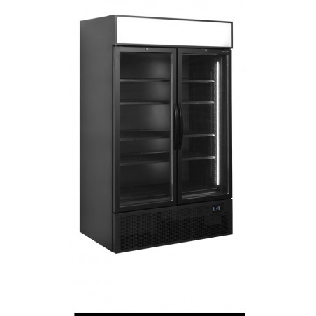 Czarna chłodziarka ekspozycyjna 2-drzwiowa 1082L FSC1200H BLACK