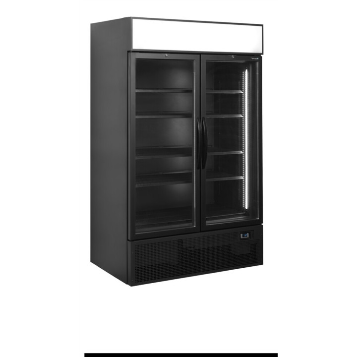 Czarna chłodziarka ekspozycyjna 2-drzwiowa 1082L FSC1200H BLACK