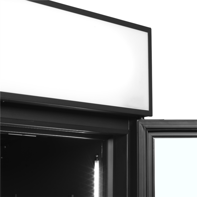 Czarna chłodziarka ekspozycyjna 2-drzwiowa 1082L FSC1200H BLACK