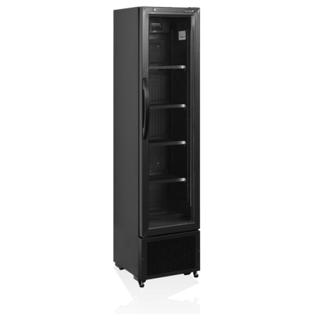 Czarna chłodziarka szafa chłodnicza na butelki 182L FS176H Black