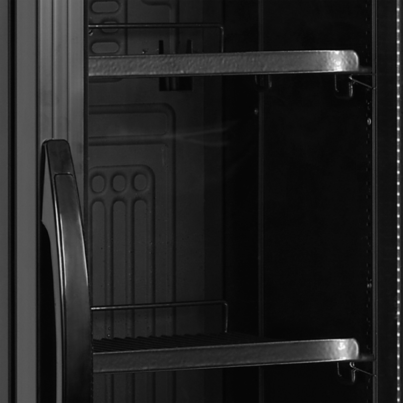 Czarna chłodziarka szafa chłodnicza na butelki 182L FS176H Black