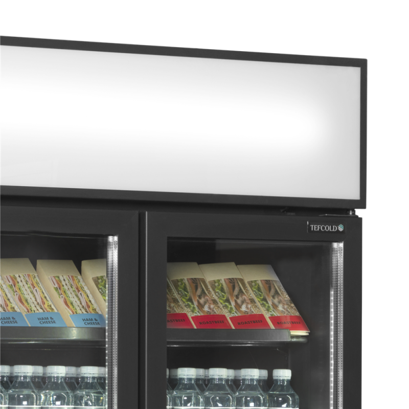 Czarna chłodziarka ekspozycyjna 2-drzwiowa 707L FSC891H Black