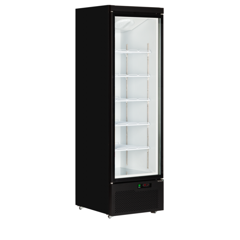 Czarna chłodziarka szafa chłodnicza ekspozycyjna 614L Atom Maxi C1DB