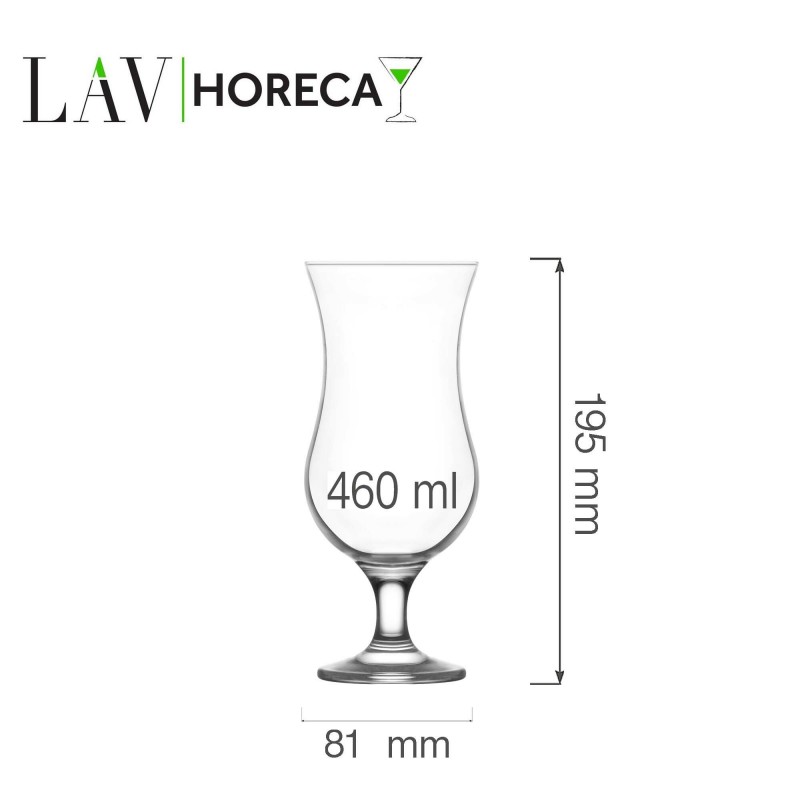 Kieliszek typu hurricane Miami, 460ml, LAV (dawniej LV-FST593Z)