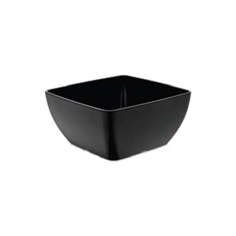 Miska kwadratowa z melaminy, czarna, 250x250x(h)120mm