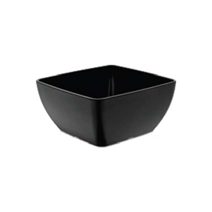 Miska kwadratowa z melaminy, czarna, 250x250x(h)120mm