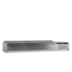 Witryna chłodnicza 8*GN1/4 GVC33-180 S/S