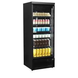 Czarna chłodziarka ekspozycyjna 614L Atom Maxi C1DBB