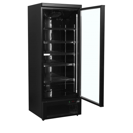 Czarna chłodziarka ekspozycyjna 614L Atom Maxi C1DBB