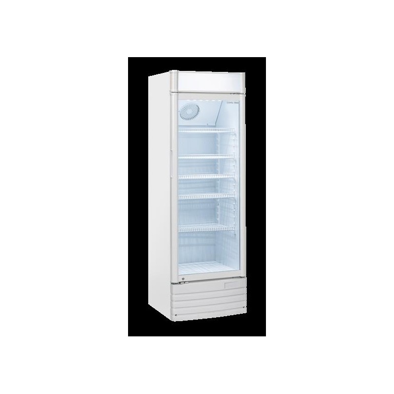 Chłodziarka na napoje Coolhead 1 drzwiowa z drzwiami szklanymi panel reklamowy 600x570x1835 Wariant podstawowy