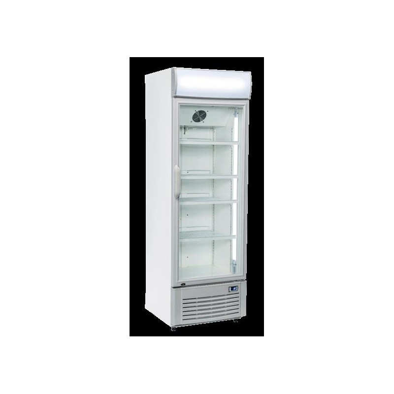 Chłodziarka na napoje Coolhead 1 drzwiowa z drzwiami szklanymi panel reklamowy 620x600x1890 Wariant podstawowy