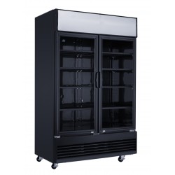 Witryna chłodnicza przeszklona czarna 1000L LG 1000 BLACK
