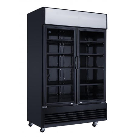 Witryna chłodnicza przeszklona czarna 1000L LG 1000 BLACK